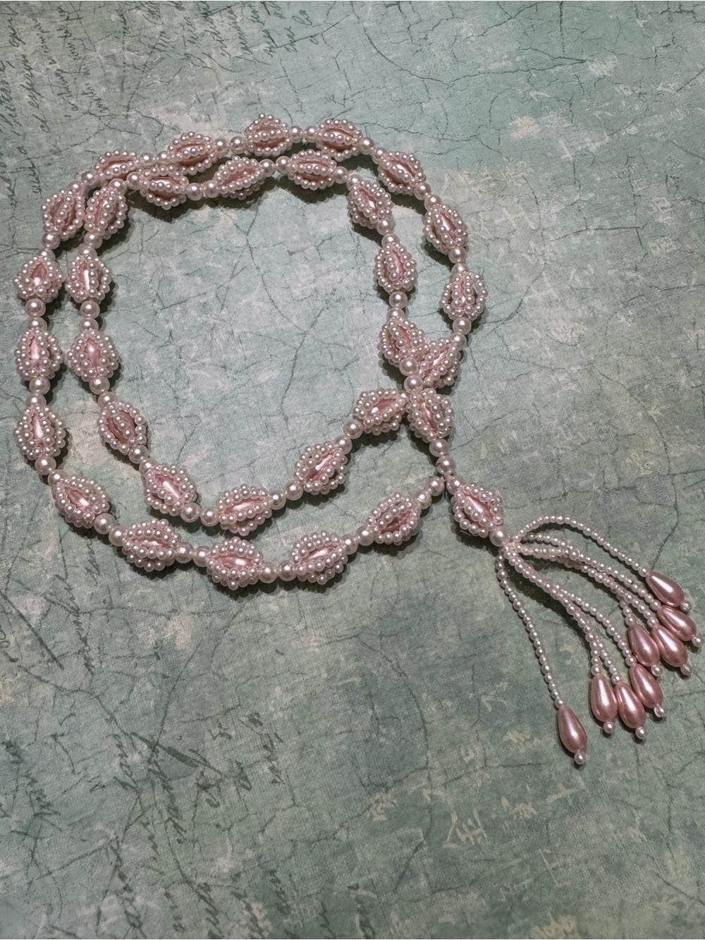 VINTAGE CAGED PEARL Y NECKLACE